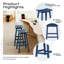Tabouret de comptoir de cuisine Backless-778717212-773046085