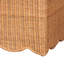 Banc de rangement en rotin naturel Yoselin de Bali & Pari avec cadre à bord festonné