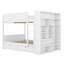 Lit superposé double au-dessus de double avec tablettes de rangement, structure de lit superposé en bois avec 2 tiroirs et armoire à couches multiples-592936198-592936199