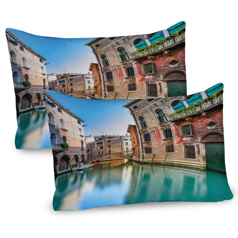 Ensemble de 2 taies décoratives Ambesonne Venice, H 20 po x l 30 po