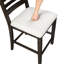 Chaise de salle à manger à hauteur de comptoir foncée classique de 2 personnes, siège rembourré beige texturé doux, capacité de 250 lb avec finition,