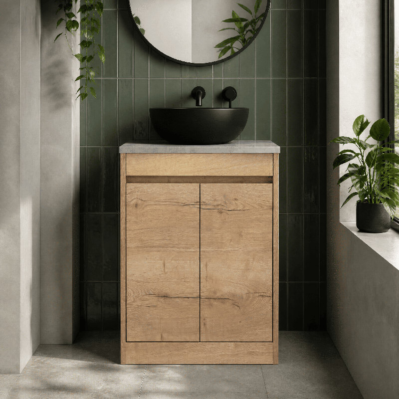 Havana 620 mm Bathroom Vanity, Autumn Oak, Autumn Oak