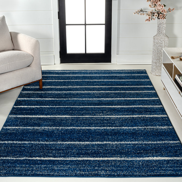 Rocus Minimalist Stripe Navy/Cream Rug