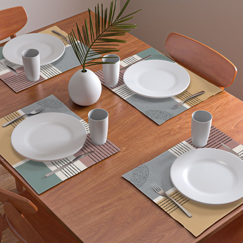 Cotton No Pattern Rectangle Placemat