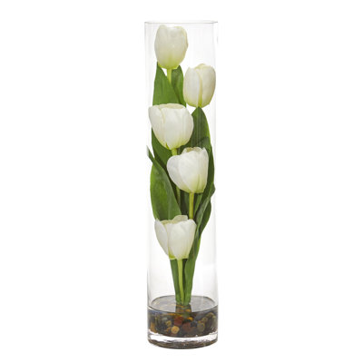 Arrangement floral à tulipes en vase