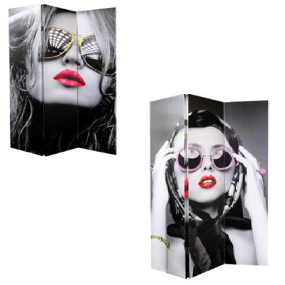 Cloison 3 panneaux Red Lips