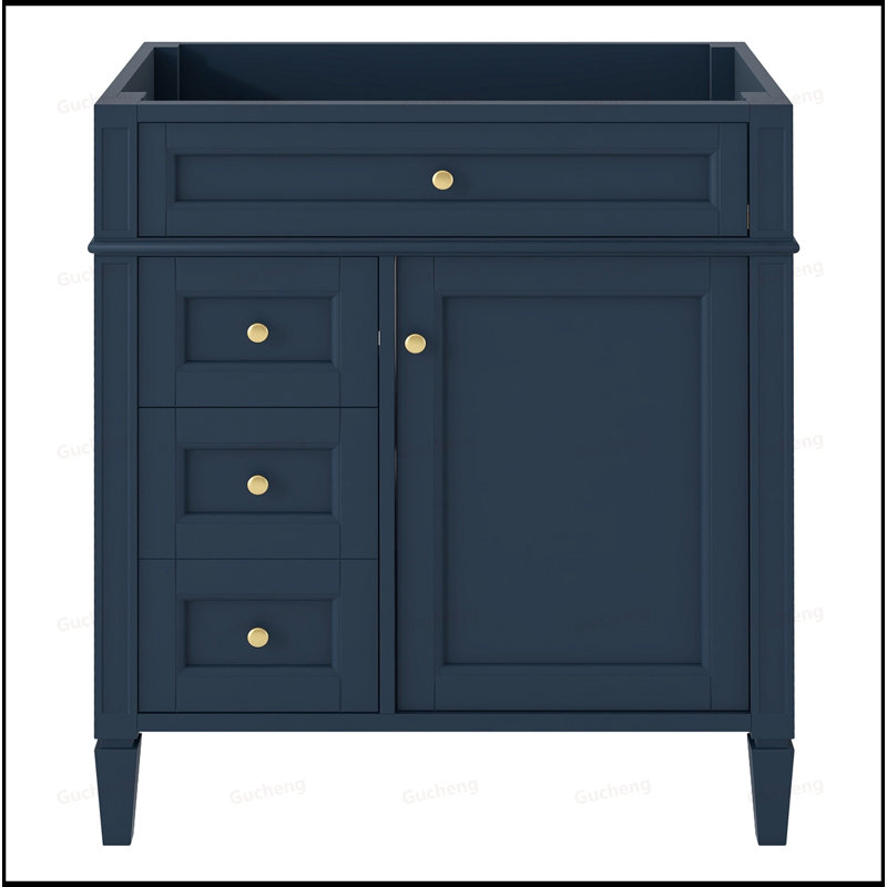 Meuble-lavabo de 30 po avec tiroir basculant, armoire seulement, Gris