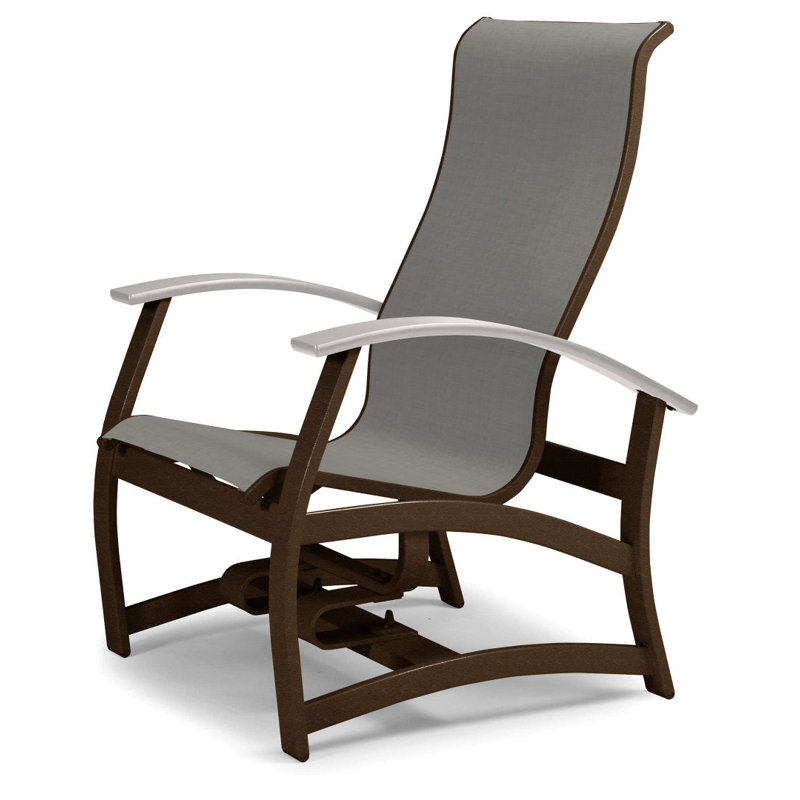 Askar Powder Coated Aluminum Outdoor Lounge Chair, White P50, Alloy Sunbrella®, Textured Kona