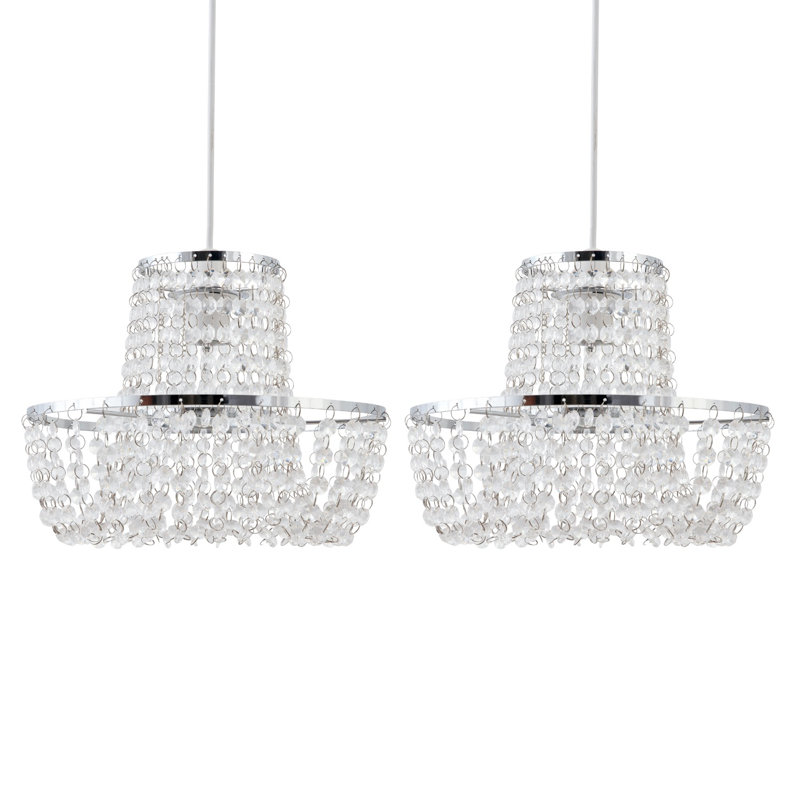 19cm H Plastic Novelty Pendant Shade ( Uno ) in Clear