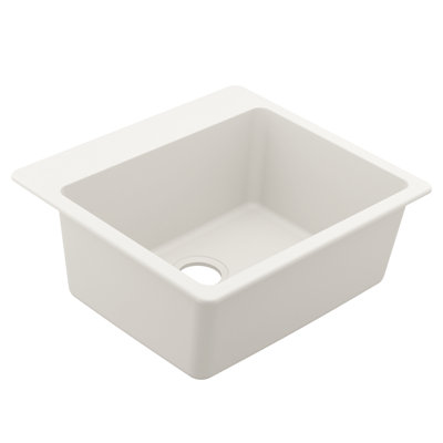 Host 25-inch Granite Dual Mount Single Bowl Sink