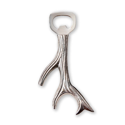 Antler Bottle Opener Silver Aluminum Everyday