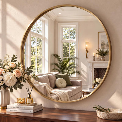 Aluminium Cylinder Wall Makeup / Shaving Mirror