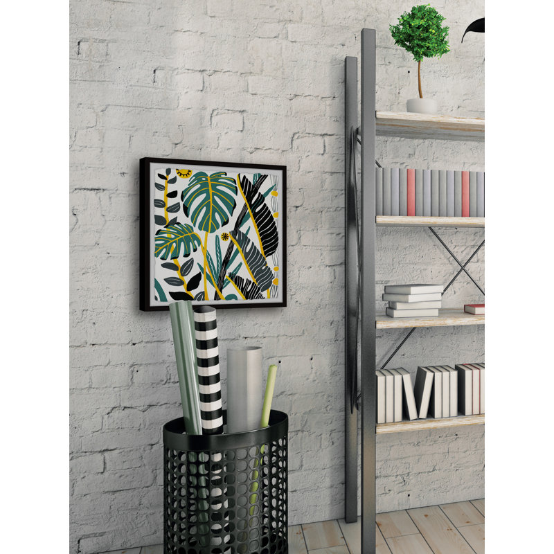 Lush Leaves par Parvez Taj - Reproduction d'art sur papier encadrée, H 12 po x l 12 po x P 1,5 po