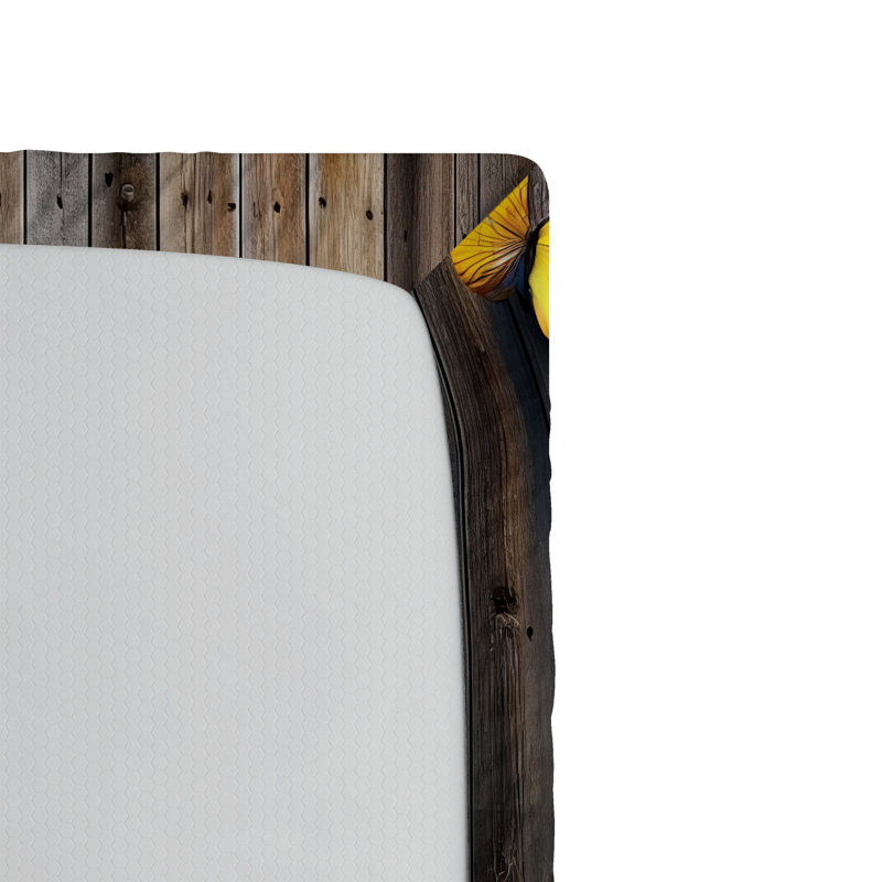 Drap-housse rustique Ambesonne_ Romance campagnarde jaune_ Caramel taupe moutarde, Drap-housse de taille simple