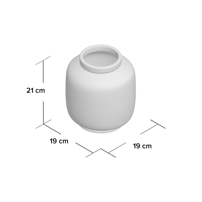 Ahmed Ceramic Table Vase, White