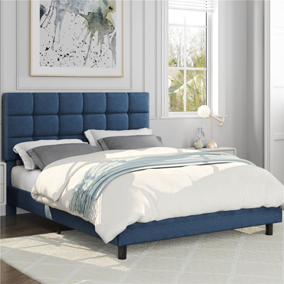 Wade Logan® Upholstered Bed & Reviews | Wayfair