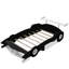 Lit plateforme double en forme de voiture de course avec roues, noir-794534044