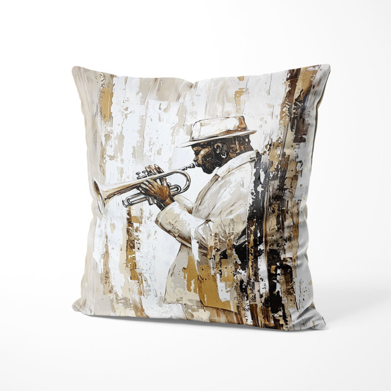 Coussin Jazz, H 16 po x l 16 po