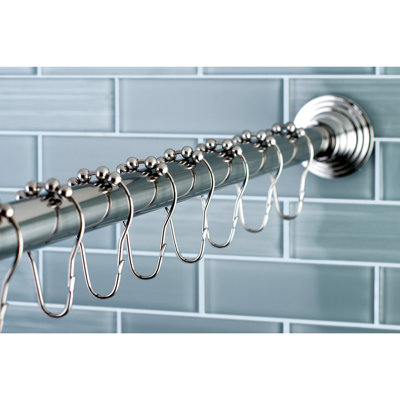 Kingston Brass Edenscape 60-Inch to 72-Inch Adjustable Shower Curtain Rod with Rings