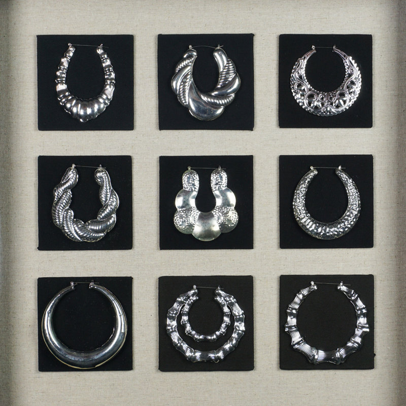Décoration murale boite à boucles d’oreilles ethniques