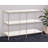 42" Clear and Gold Glass Mirrored Frame Console Table With Shelves