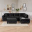 Ensemble de salon modulaire réversible avec repose-pieds et garniture de rivets et coussins à ressorts Modern-1508855624
