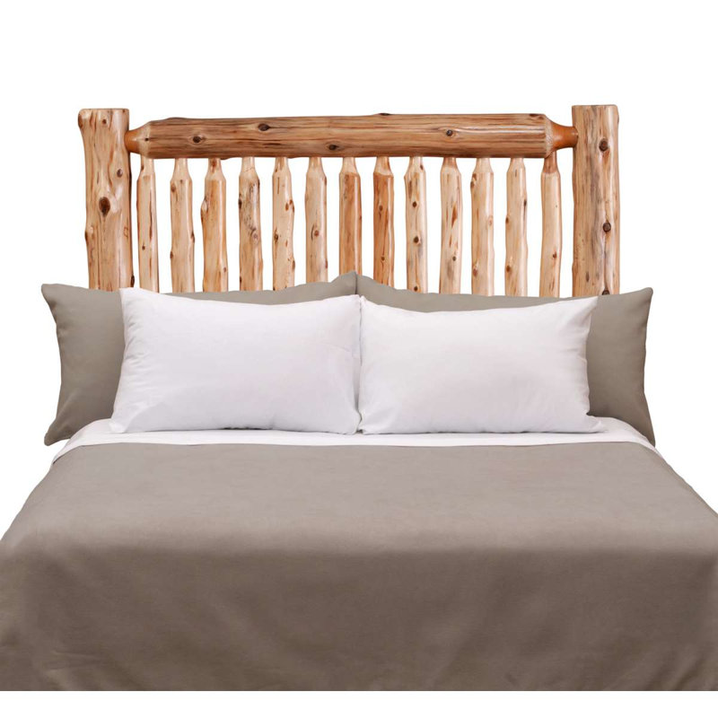 Fireside Lodge Cedar Log Small Spindle Headboard - Cal King - Coffee, California King
