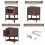 Base de meuble-lavabo 24 po seulement, structure en bois massif, armoire de rangement avec portes et tablette ouverte-30298781