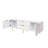 Modern Warm White TV Cabinet , For Living Room Bedroom