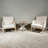 French Accent Chair Traditional Wood Frame Linen Upholstery Distressed Finish Home Decor, Singel