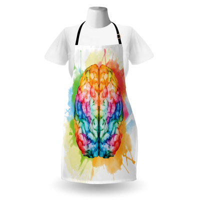 East Urban Home Watercolor Apron, Cooking Gardening, Adult Size, Multicolor