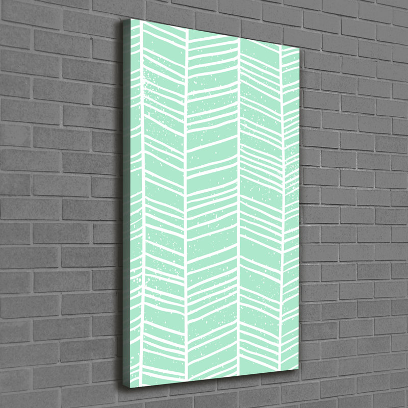 Herringbone Pattern - Wrapped Canvas Print