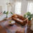 Denzerville Mid-Century Modern Genuine Leather Couch