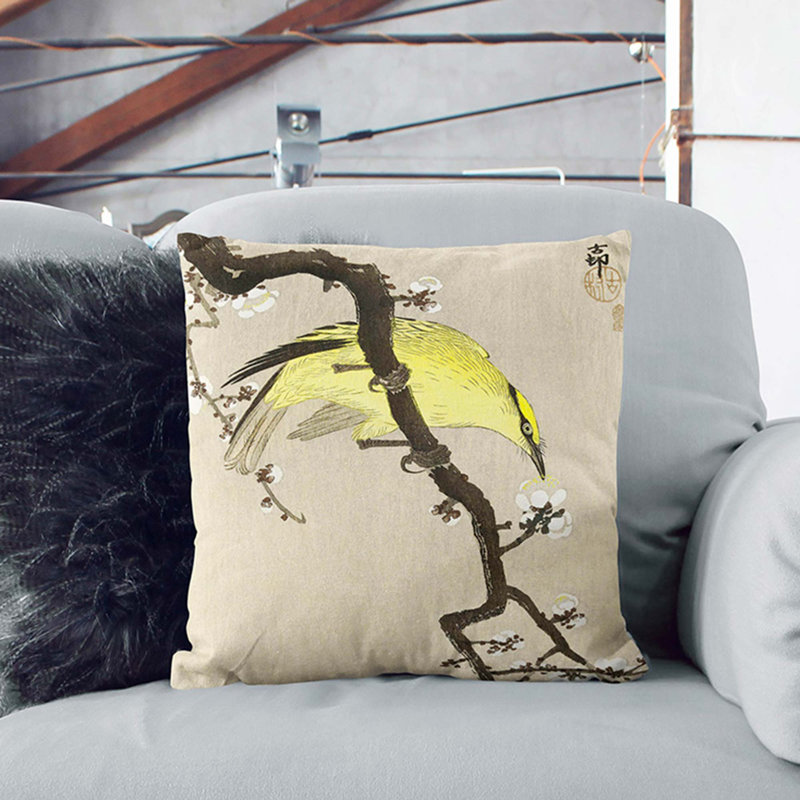 Floral Square Throw Cushion, 55cm H x 55cm W x 20cm D