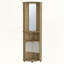 Mirrored Corner Bar Cabinet with Glass Doors and Stemware Rack-503982758