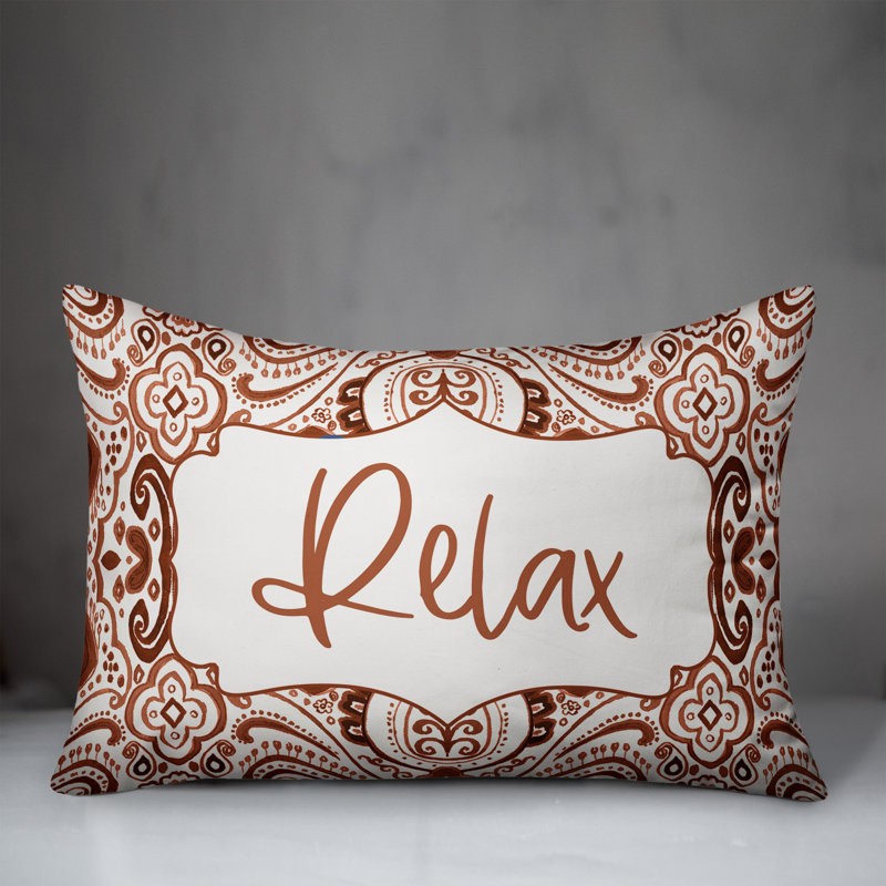  Housse de coussin rectangulaire et insert Relax, Orange