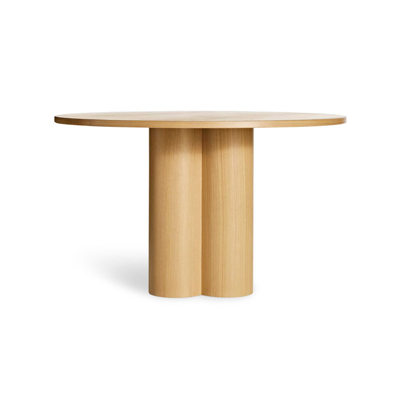 4 Quarter Round Solid Wood Dining Table, 48" W x 48" L, White Oak