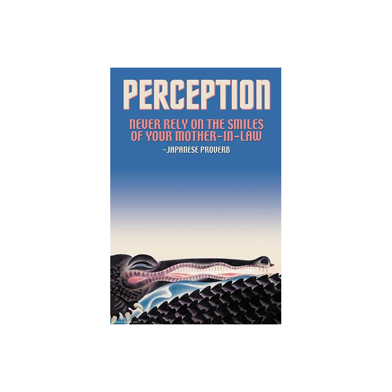 « perception » par wilbur pierce, affiche rétro, H 66 po x l 44 po