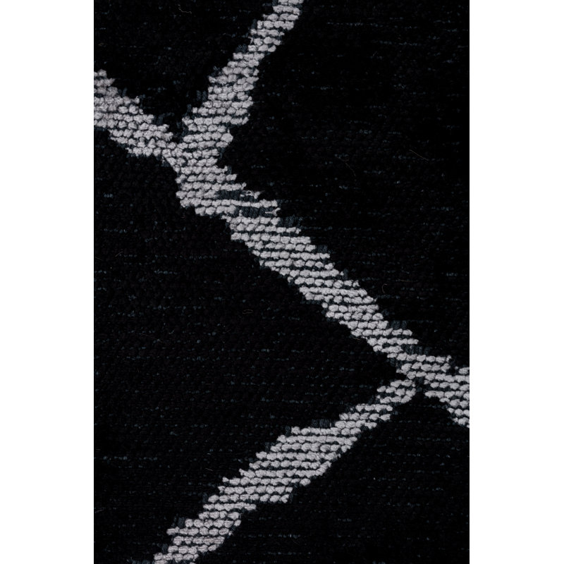 Rapture Black Gray Geometric Luxury Area Rug, Rectangle 7'10" x 9'10"