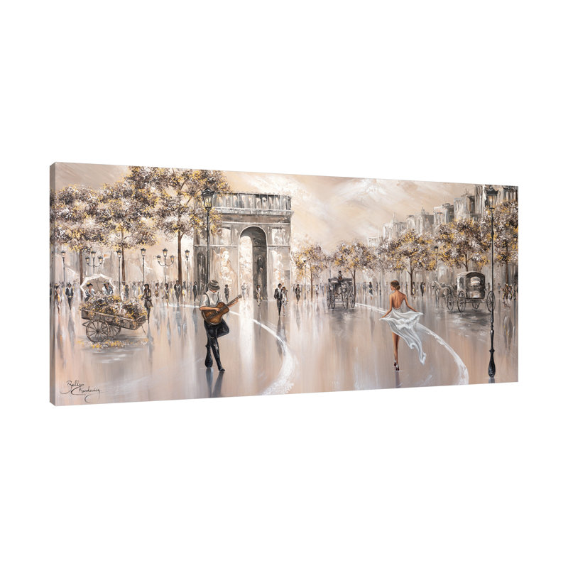 «Golden Glimpse», toile tendue par Isabella Karolewicz, H 30 po x l 60 po x P 1,5 po
