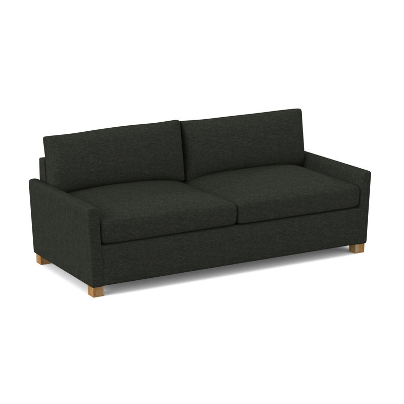 Louisa 87" Square Arm Sofa Bed with Reversible Cushions with USB, Antic Pepper Performance Twill