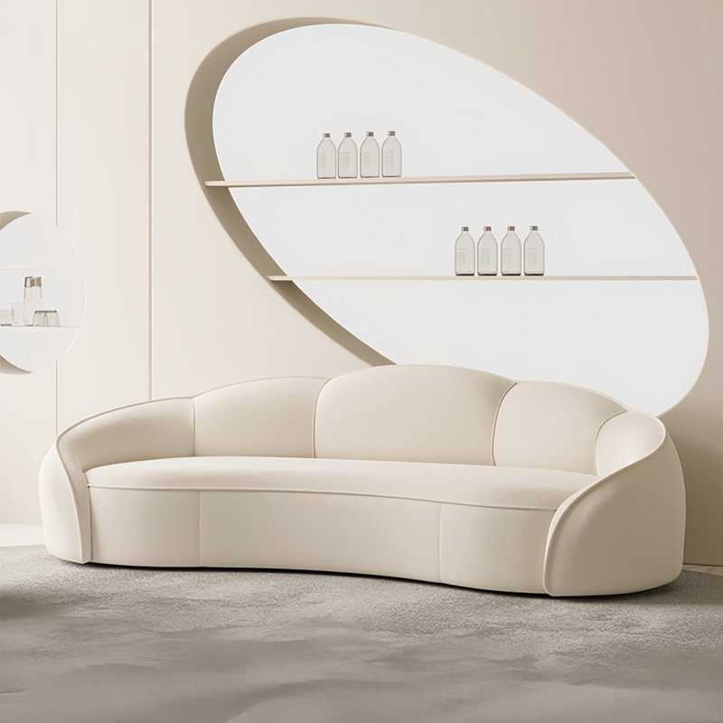 Canapé de style crème, H 29,53 po x l 94,49 po x P 35,43 po