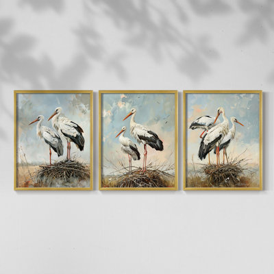 Mer et rivage, série XXVI, ensemble de 3 estampes numériques, prêt à accrocher
