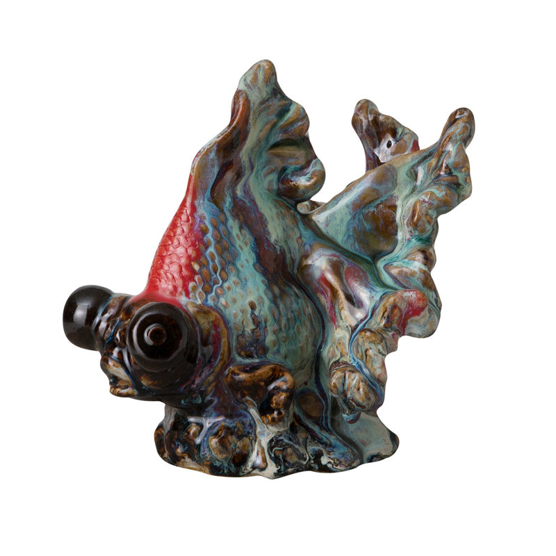 Dragon Eye Gold Fish Figurine