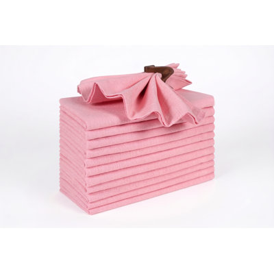 Premium Pink Cotton Dinner Napkins -18x18 Inch