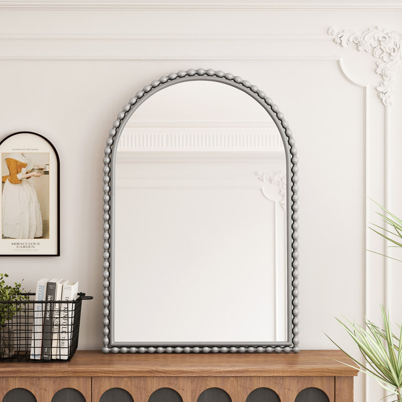 Miroir de salle de bain en fer Iron Arch, Argent argent