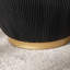 Ensemble de tables basses rondes modernes - Design tambour blanc et noir avec dessus en pierre frittée, revêtement en cuir synthétique, base en métal, l 29,53 po et 19,7 po