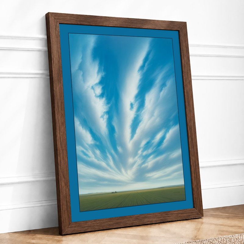 Expansive Sky Scandinavian - Framed Print, Walnut, A4 - 29.7 x 21.0 cm