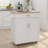 Kitchen Island Rolling Trolley Cart With Adjustable Shelves And Towel Rack Rubber Wood Table Top