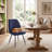 Monno Chenille Upholstered Dining Chairs Armless Side Chairs with Metal Frame-468283299